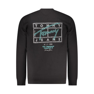 Black Cotton Men Sweatshirt