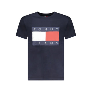 Blaues Baumwoll-Herren-T-Shirt