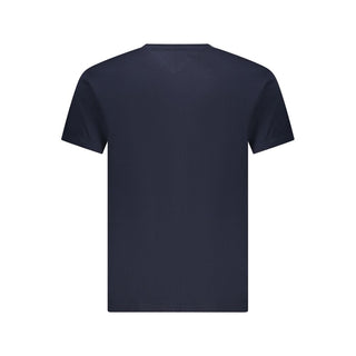 Blaues Baumwoll-Herren-T-Shirt
