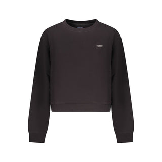 Schwarzes Baumwoll-Sweatshirt für Damen