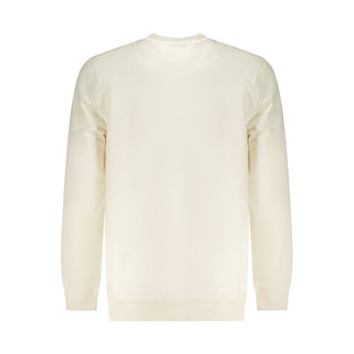 White Cotton Men Sweatshirt