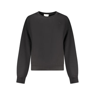 Schwarzes Baumwoll-Sweatshirt für Damen