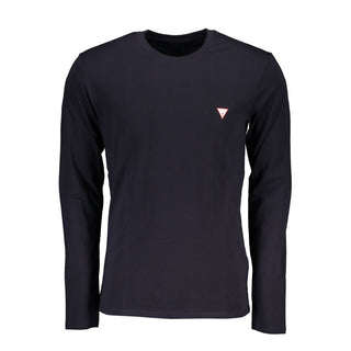 Blaues Baumwoll-Herren-T-Shirt
