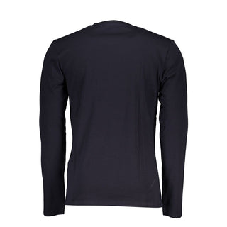 Blaues Baumwoll-Herren-T-Shirt