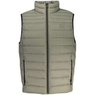 Grüne Polyamid Herrenjacke
