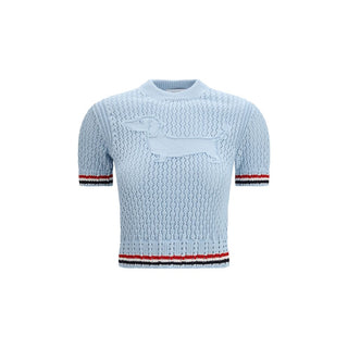 Camiseta de algodón azul
