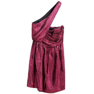 Fuchsiafarbenes Viskose-Kurzkleid