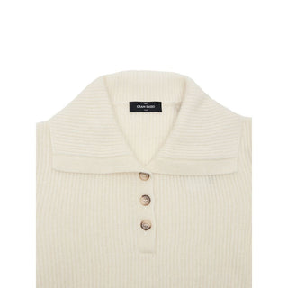 White Wool Polo Shirt
