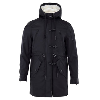 Blauer Nylon-Parka