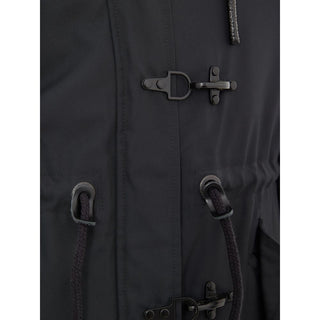 Blauer Nylon-Parka