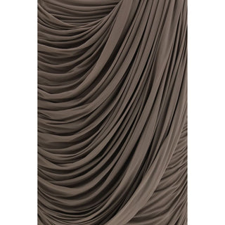 Brown Copper Midi Skirt