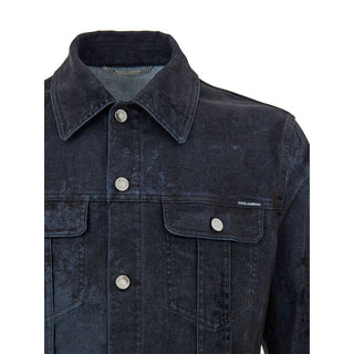 Graue Jeansjacke aus Baumwolle