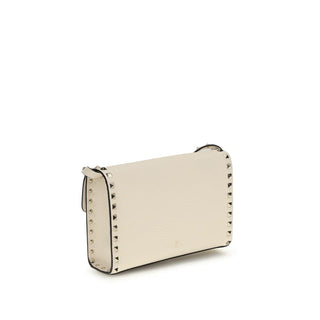 Beige Calf Leather Bos Taurus Shoulder Bag