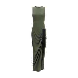 Vestido casual bicolor de poliéster