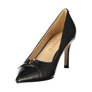 Zapato clásico de cuero negro para mujer