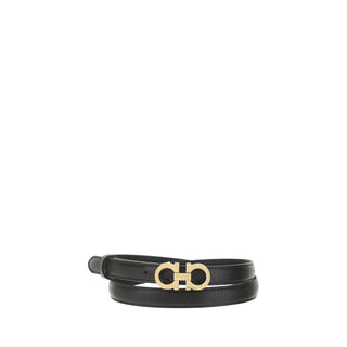 Black Calf Leather Bos Taurus Thin Belt