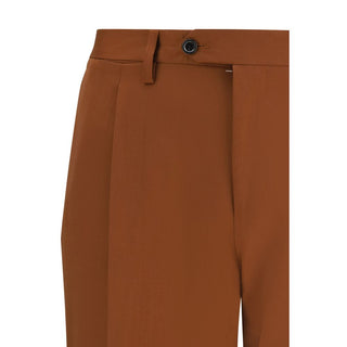 Brown Cotton Two-Piece Suit