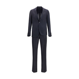 Traje de dos piezas de algodón azul