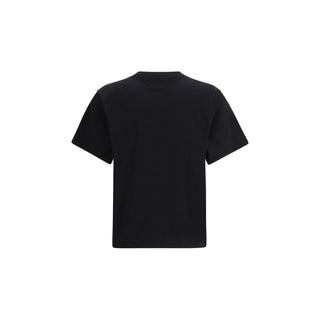 Schwarzes Baumwoll-T-Shirt