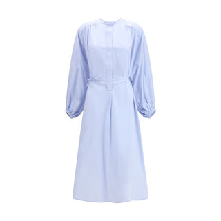 Vestido casual azul de algodón