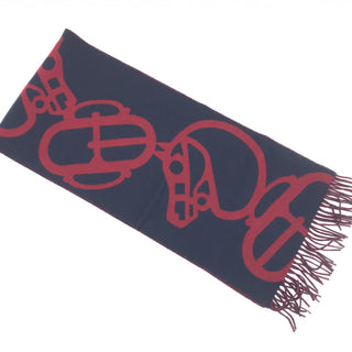 Cashmere Muffler In Burgundy Color