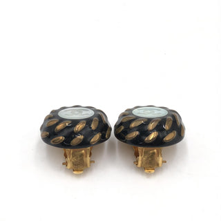 CC Button Clip-On Earrings