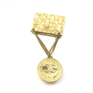 Gold Plated Bag Motif Brooch