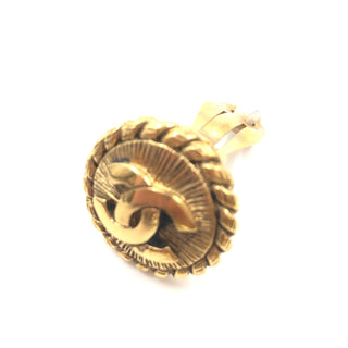 Gold Plated CC Clip On Earrings