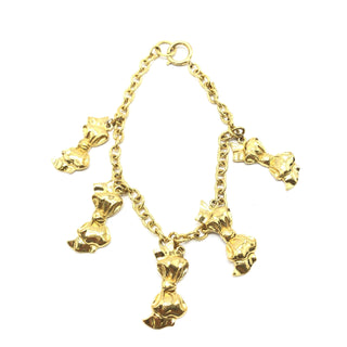 Collar de Cadena Chapado en Oro con Charms de Lazo