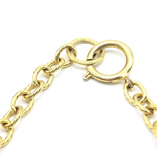 Collar de Cadena Chapado en Oro con Charms de Lazo