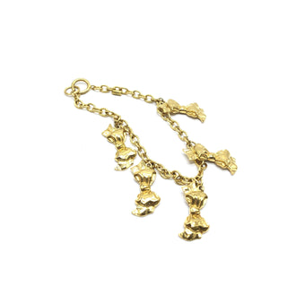 Collar de Cadena Chapado en Oro con Charms de Lazo