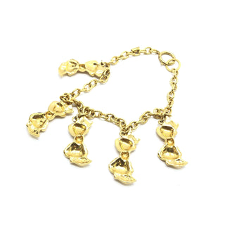 Collar de Cadena Chapado en Oro con Charms de Lazo