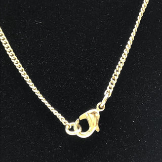 Gold Tone CC Circle Pendant Necklace