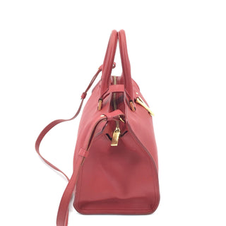 Leather Handbag With Y Logo