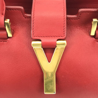 Leather Handbag With Y Logo