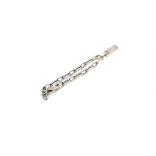 Pulsera de Cadena con Placa de Logo en Plata de Ley