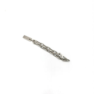 Pulsera de Cadena con Placa de Logo en Plata de Ley