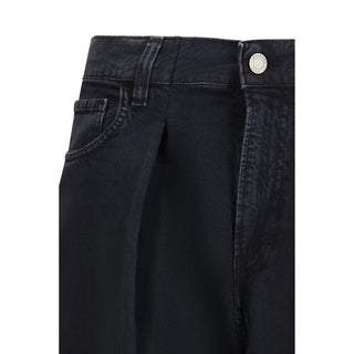 Schwarze Baumwolljeans aus Denim