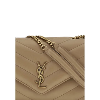 Beige Calf Leather Bos Taurus Shoulder Bag