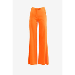 Pantalones casuales de viscosa naranja