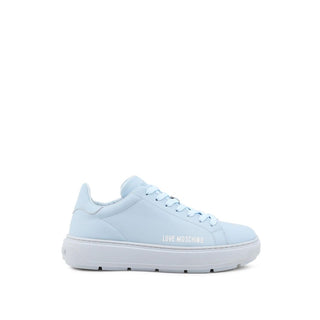 Blaue Low-Top-Sneaker aus Leder