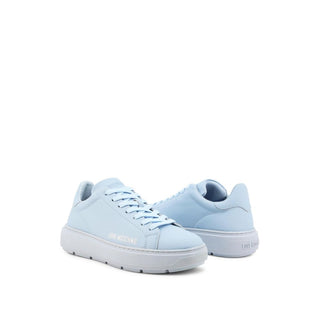 Blaue Low-Top-Sneaker aus Leder