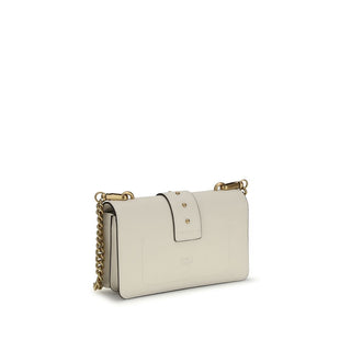 Bolso de hombro beige de cuero de becerro Bos Taurus  