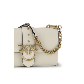 Bolso de hombro beige de cuero de becerro Bos Taurus  