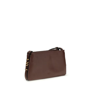 Bolso de hombro de cuero de becerro marrón Bos Taurus  