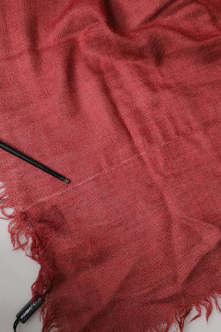 Red Cashmere Silk Fringe Wrap Foulard 200cm X 70cm Scarf
