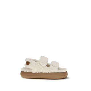 White Polyamide Slippers