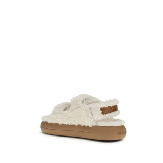 White Polyamide Slippers