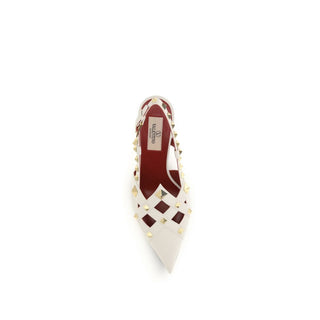 Beige Goatskin High Heel Pumps