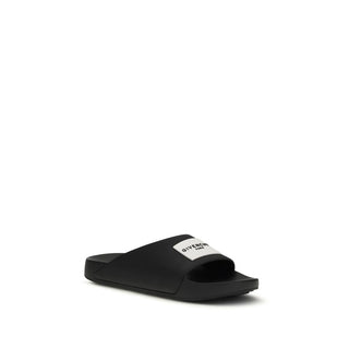 Schwarze Gummi-Sandalen